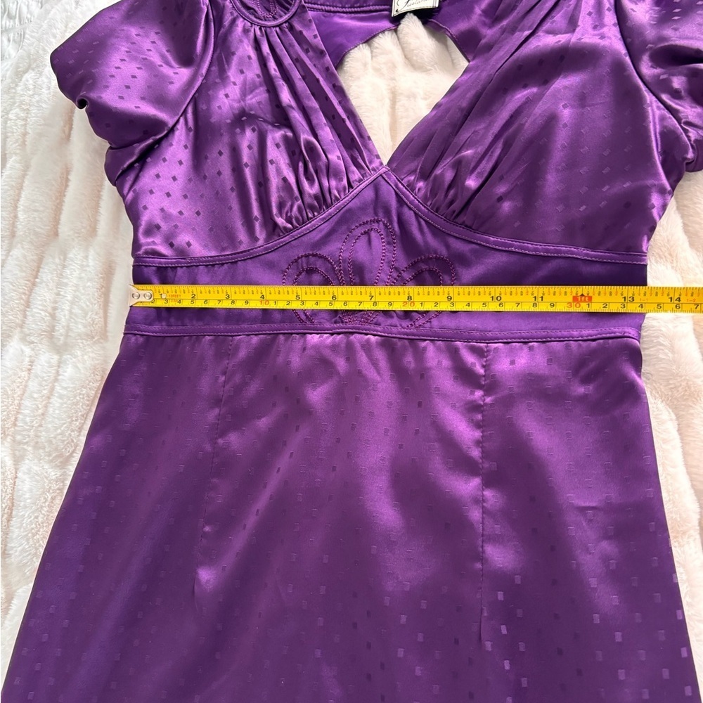 Retro Purple Gorgeous Midi Dress - Picture 11 of 13
